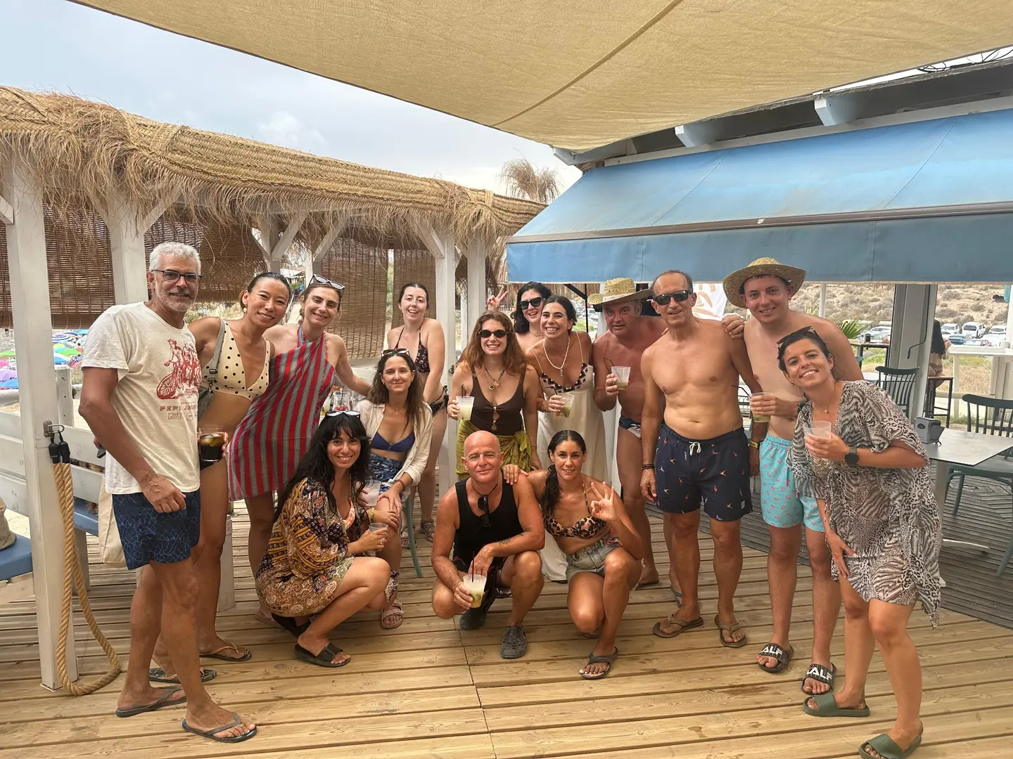 Grupo del CN Corcheros durante la divertida previa del sábado en Pulpí