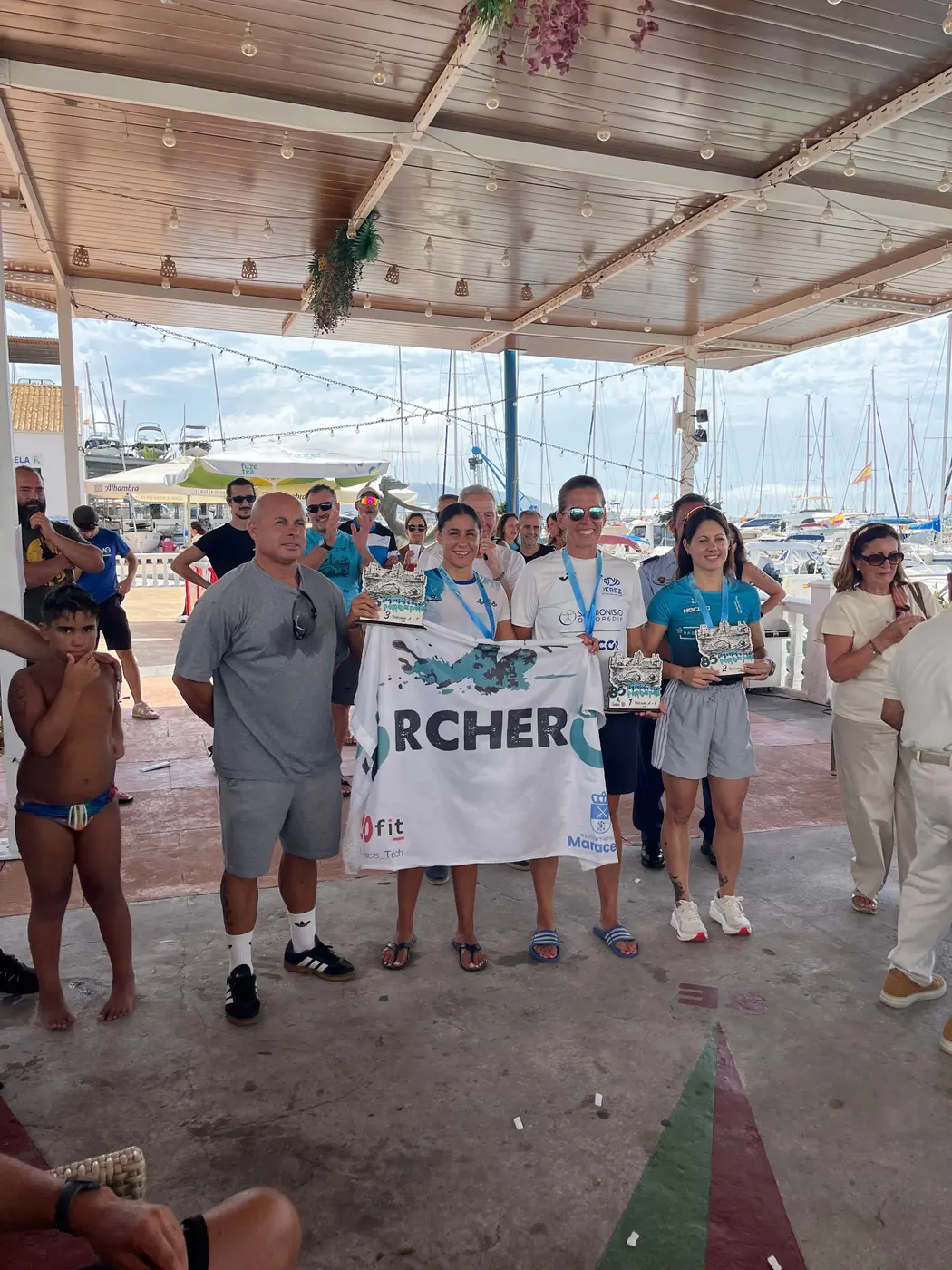 Mari Hidalgo en el podio Veterano A femenino