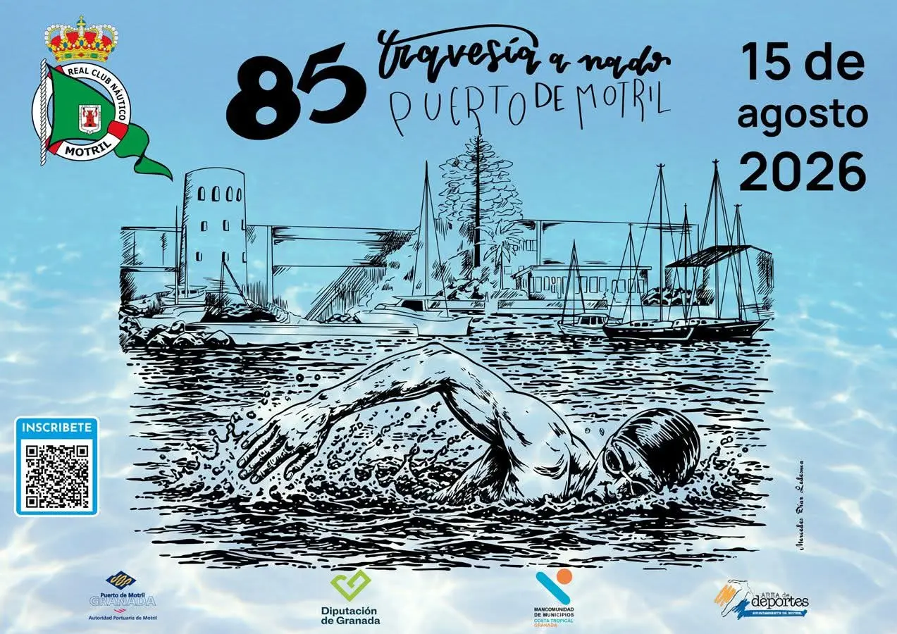 Cartel de la 85 Travesía a nado del Puerto de Motril