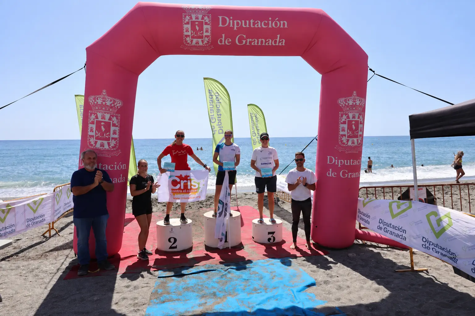 Vanesa López en el podio M40 femenino
